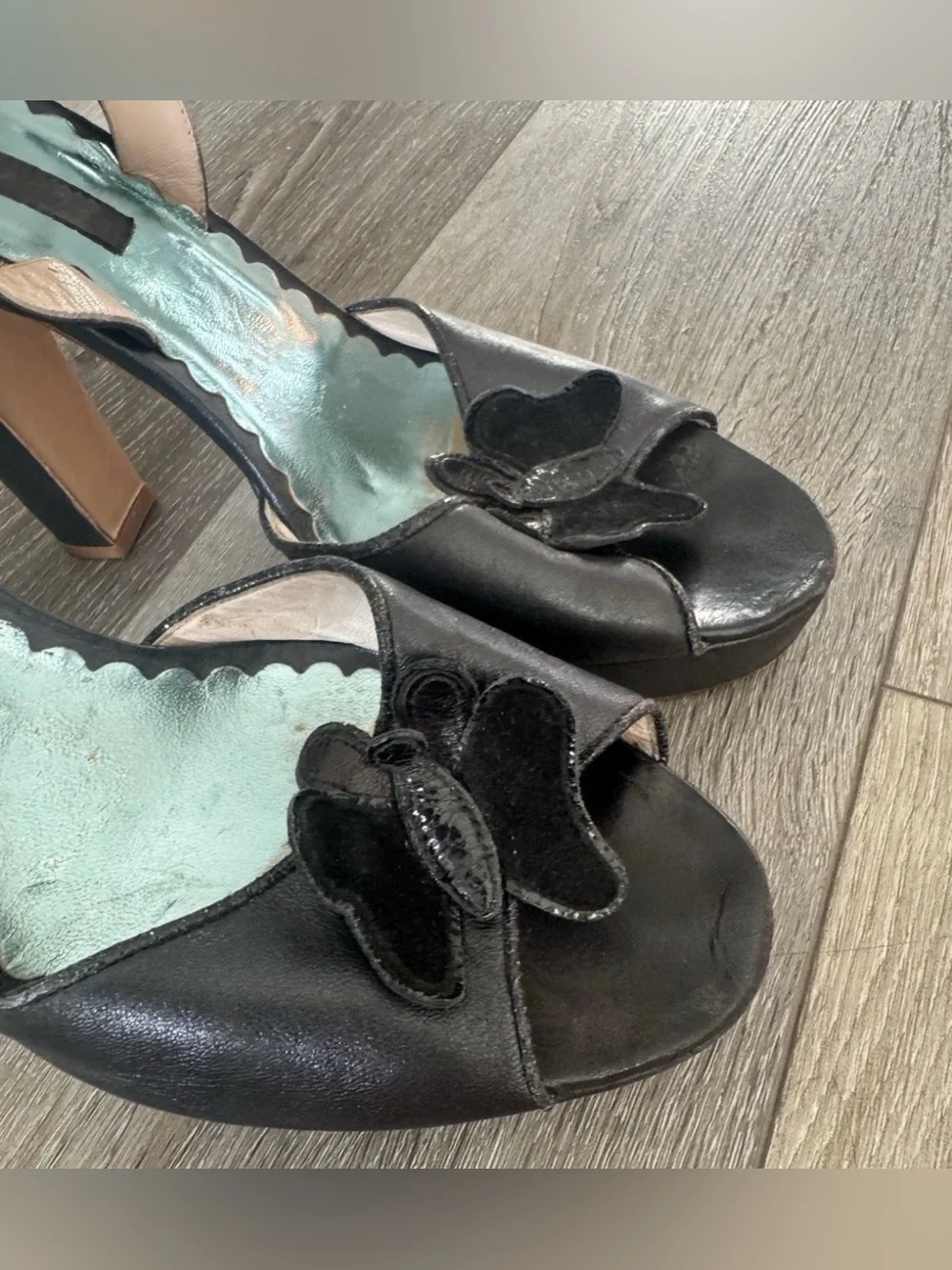 Marc Jacobs Black Butterfly Women's Shoes Platform Heels Size 10M Italy